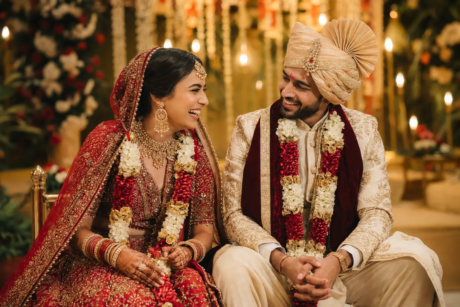 Indian wedding couple